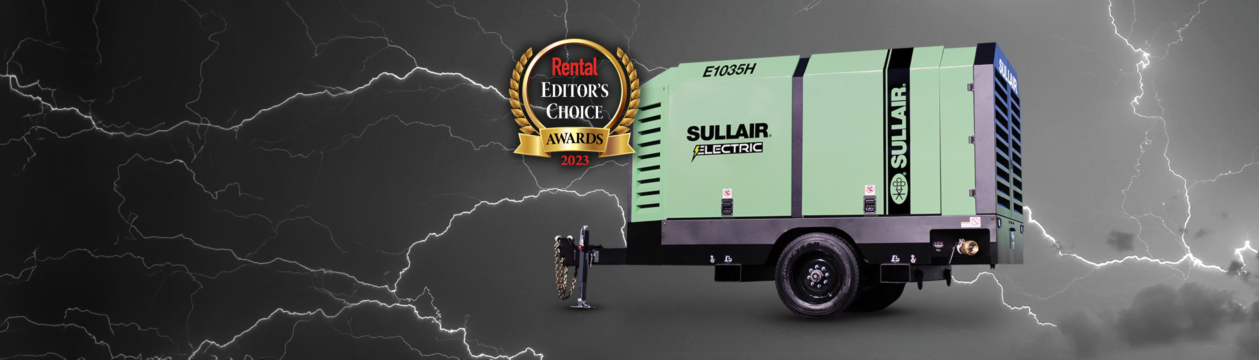 Sullair E1035H portable electric air compressor, winner of a Rental 2023 Editor's Choice Award